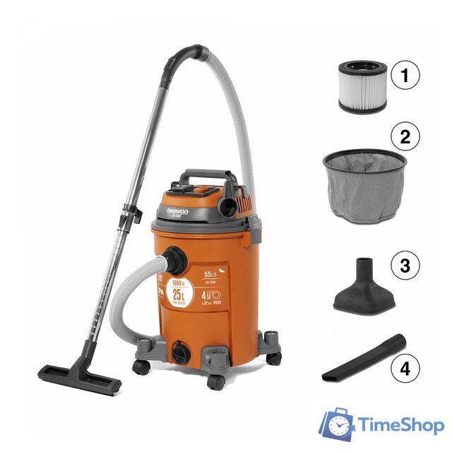 Пылесос Daewoo Power DAVC 2516S - Изображение №2 — Интернет-магазин Time-Shop