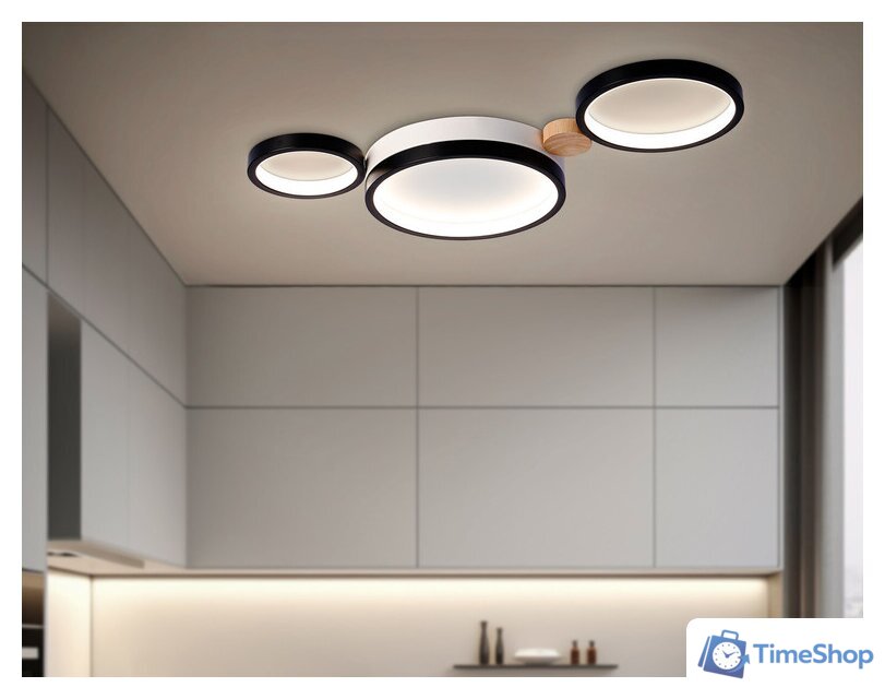 Припотолочная люстра Ambrella light FL4814/3 BK/WH - Изображение №8 — Интернет-магазин Time-Shop