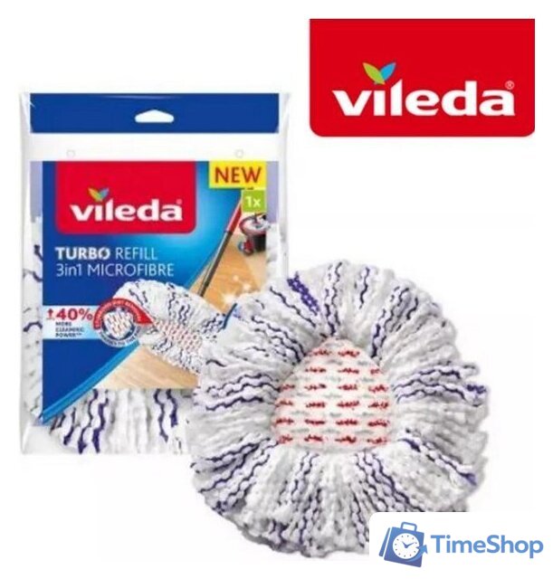 Моп (тряпка) Vileda Turbo 3в1 - Изображение №2 — Интернет-магазин Time-Shop