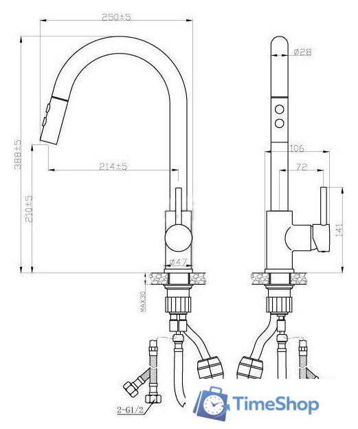 Смеситель AV Engineering AVTRO1-10698CH - Изображение №5 — Интернет-магазин Time-Shop