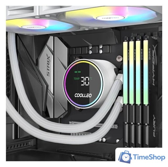 Система жидкостного охлаждения для процессора Coolleo Ice Fairy Dig 360 Lite (белый) - Изображение №5 — Интернет-магазин Time-Shop
