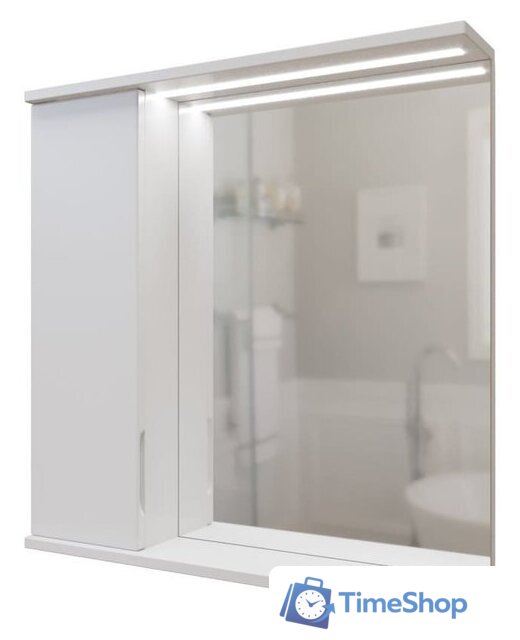  Mixline Шкаф с зеркалом для ванной Лайн 70 553015 (левый, с подсветкой) - Изображение №1 — Интернет-магазин Time-Shop