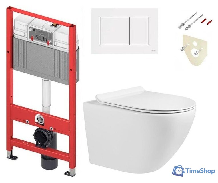 Унитаз подвесной Grado GD-W203T + TECE Kit 9400413 (с кнопкой смыва) - Изображение №1 — Интернет-магазин Time-Shop