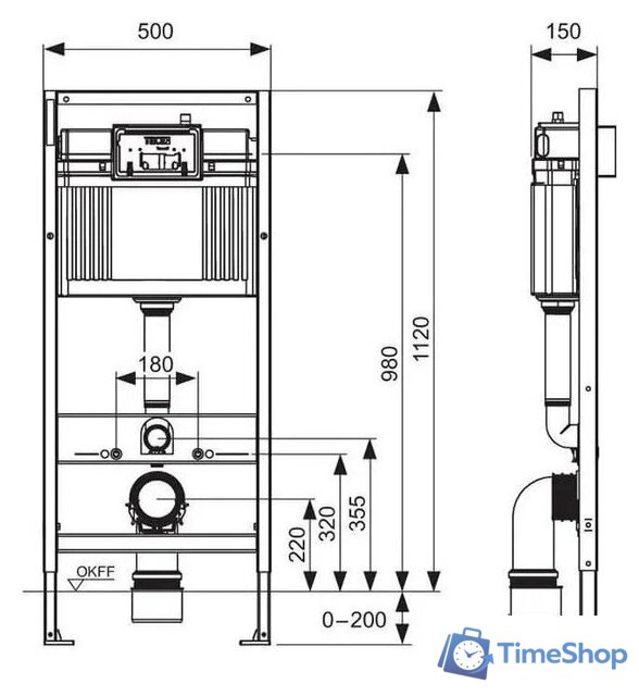 Унитаз подвесной Grado GD-W203T + TECE Kit 9400413 (с кнопкой смыва) - Изображение №10 — Интернет-магазин Time-Shop