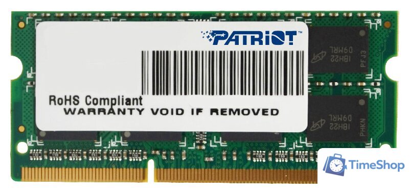 Оперативная память Patriot Signature Line 4GB DDR3 SO-DIMM PC3-12800 [PSD34G16002S] - Изображение №1 — Интернет-магазин Time-Shop