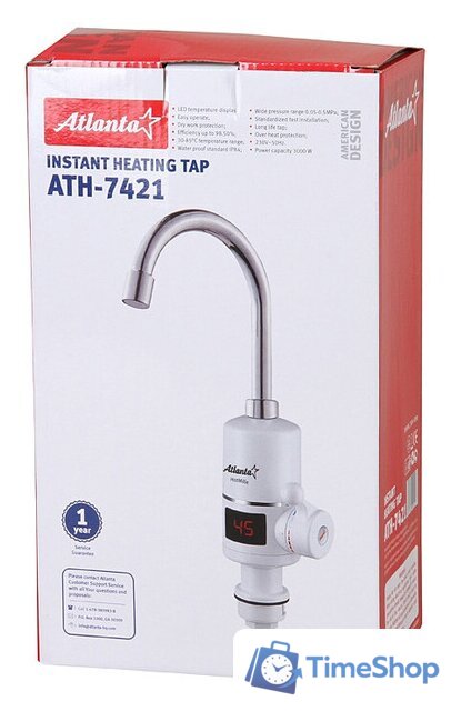Проточный электрический водонагреватель-кран Atlanta ATH-7421 - Изображение №7 — Интернет-магазин Time-Shop