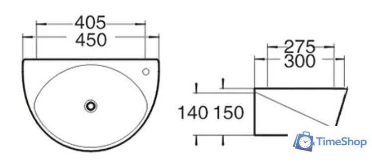 Умывальник SantiLine SL-2016 - Изображение №2 — Интернет-магазин Time-Shop