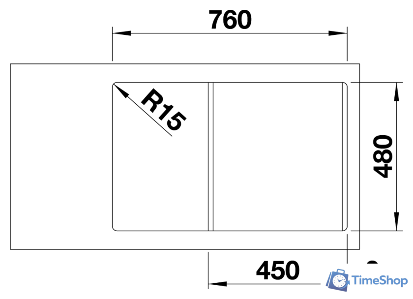 Кухонная мойка Blanco Legra 45 S 522203 (белый) - Изображение №3 — Интернет-магазин Time-Shop