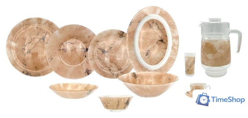 Столовый сервиз Luminarc Ash Marble V8583 (46пр) - Изображение №1 — Интернет-магазин Time-Shop