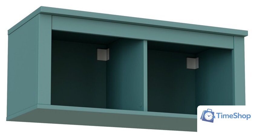 Полка Mio Tesoro Сага навесная 2 секции (темно-бирюзовый) - Изображение №1 — Интернет-магазин Time-Shop