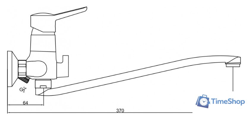 Смеситель Gross Aqua Alfa 7211313C-35S - Изображение №2 — Интернет-магазин Time-Shop
