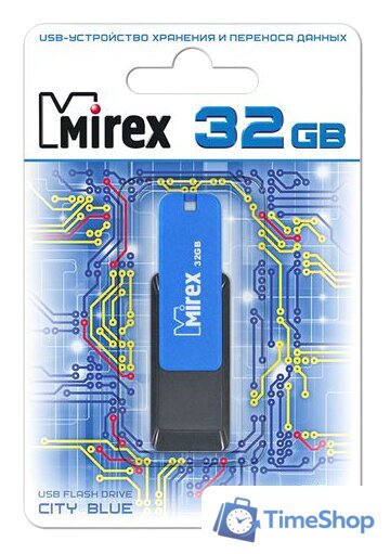 USB Flash Mirex Color Blade City 32GB (синий) [13600-FMUCIB32] - Изображение №4 — Интернет-магазин Time-Shop