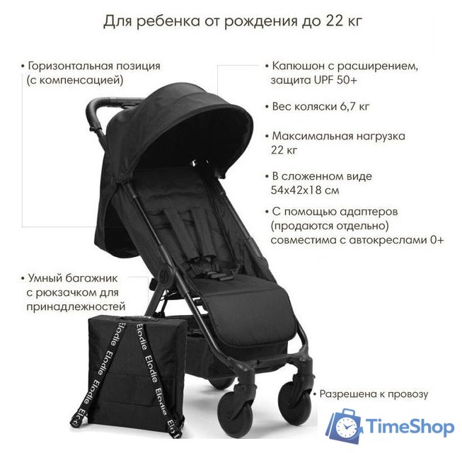 Коляска прогулочная «книга» Elodie Mondo (rebel green) - Изображение №9 — Интернет-магазин Time-Shop