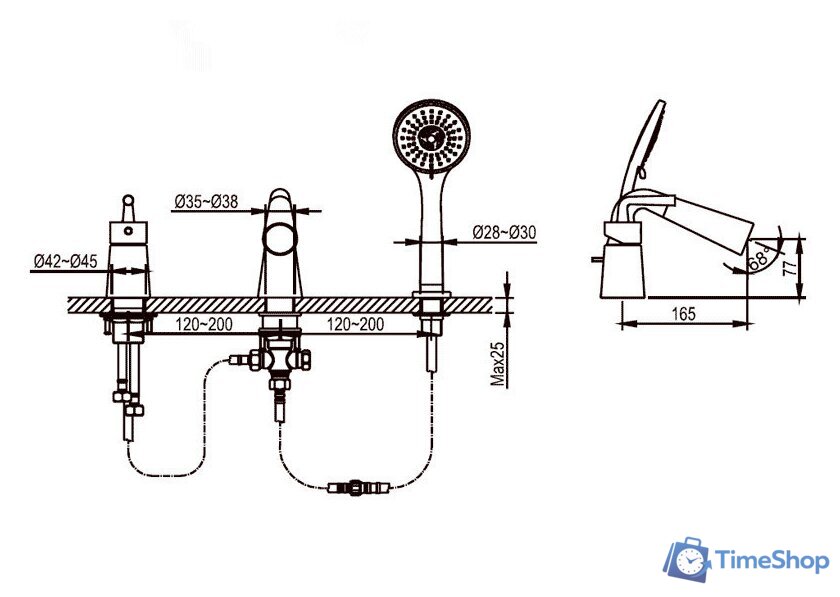 Смеситель Ahti Turku TU401001 - Изображение №2 — Интернет-магазин Time-Shop