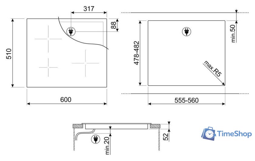Варочная панель Smeg SI2641D - Изображение №7 — Интернет-магазин Time-Shop