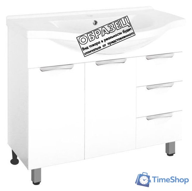  Style Line Тумба под умывальник Жасмин 90 3 ящика (для классической раковины) - Изображение №1 — Интернет-магазин Time-Shop