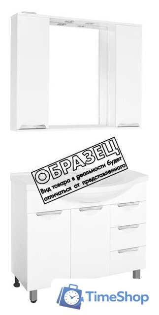  Style Line Тумба под умывальник Жасмин 90 3 ящика (для классической раковины) - Изображение №5 — Интернет-магазин Time-Shop