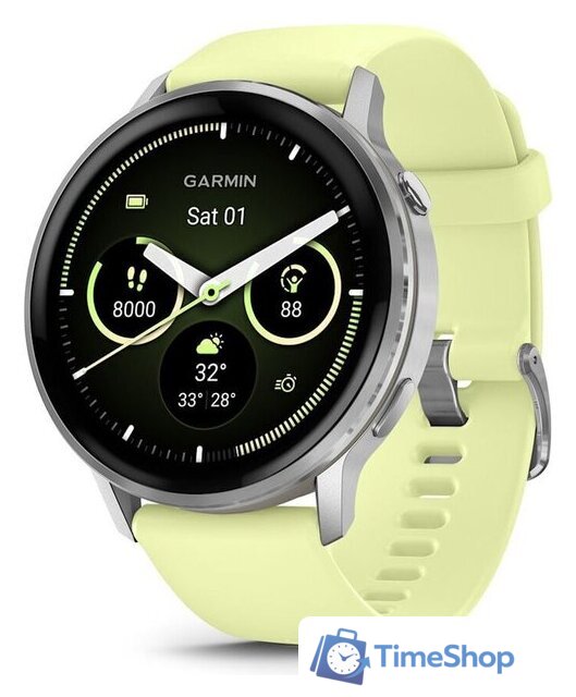 Умные часы Garmin Venu 4 45 мм (серебристый/желтый) - Изображение №1 — Интернет-магазин Time-Shop