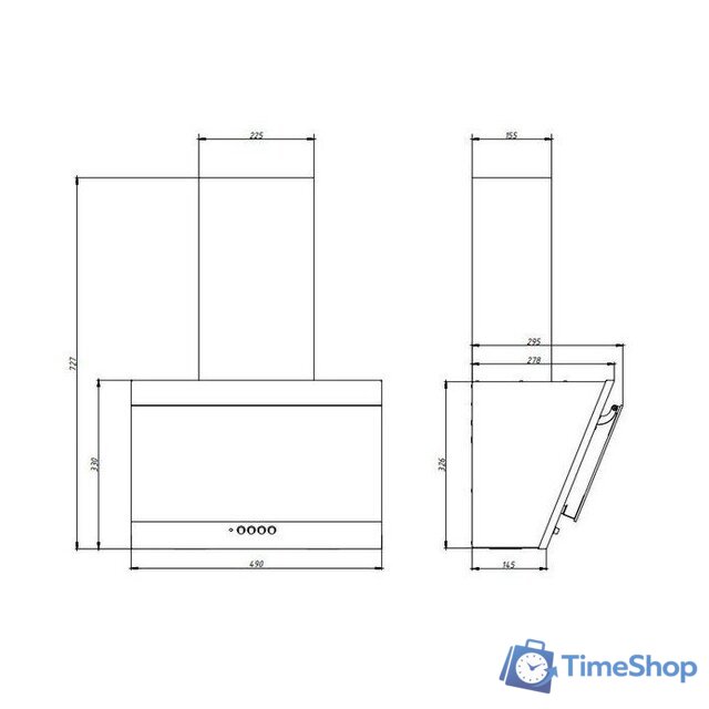Кухонная вытяжка Elikor Коралл 50П-430-К3Д (белый) - Изображение №2 — Интернет-магазин Time-Shop