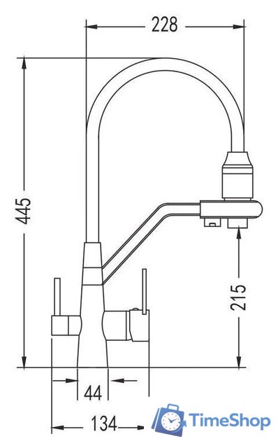 Смеситель Rose R558 - Изображение №2 — Интернет-магазин Time-Shop