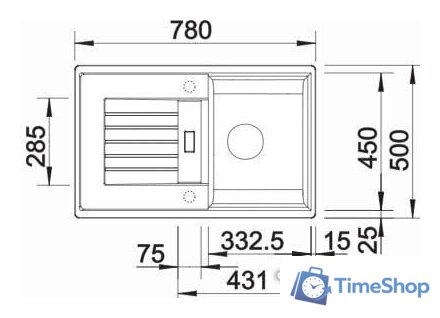 Кухонная мойка Blanco Zia 45 S 526013 (черный) - Изображение №2 — Интернет-магазин Time-Shop