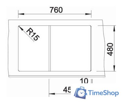 Кухонная мойка Blanco Zia 45 S 526013 (черный) - Изображение №3 — Интернет-магазин Time-Shop