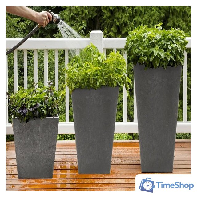 Кашпо Multy Home Sonata EU5100007 (стальной серый) - Изображение №4 — Интернет-магазин Time-Shop