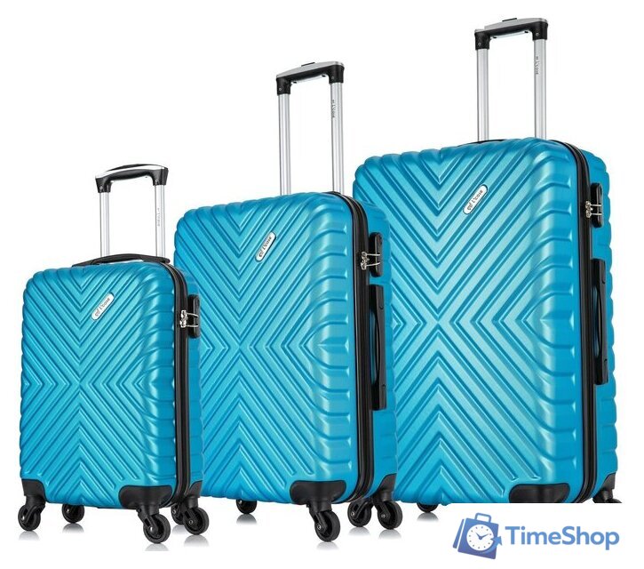 Чемодан-спиннер L'Case New-Delhi BCP-1205 7468 (L, светло-синий) - Изображение №7 — Интернет-магазин Time-Shop