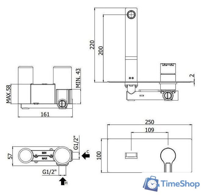 Смеситель Paffoni Ringo RIN105NO - Изображение №2 — Интернет-магазин Time-Shop