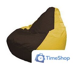 Кресло-мешок Flagman Груша Супер Мега 4XL Г5.1-320 (коричневый/желтый) - Изображение №1 — Интернет-магазин Time-Shop
