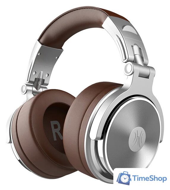 Наушники OneOdio Studio Pro 30 (серебристый/коричневый) - Изображение №1 — Интернет-магазин Time-Shop