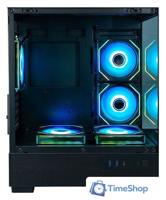 Корпус XASTRA Q400M 5ARGB-C6-UC (черный) - Изображение №2 — Интернет-магазин Time-Shop