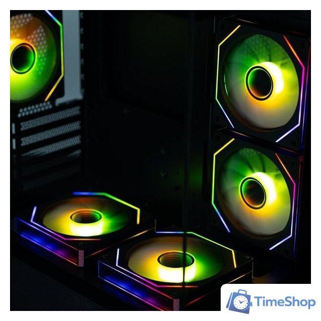 Корпус XASTRA Q400M 5ARGB-C6-UC (черный) - Изображение №7 — Интернет-магазин Time-Shop