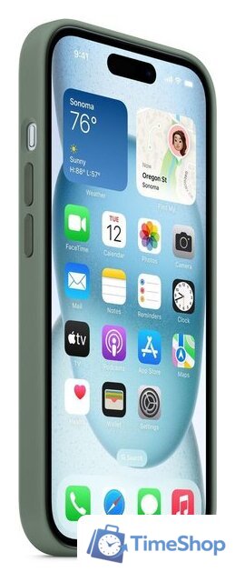 Чехол для телефона Apple MagSafe Silicone Case для iPhone 15 (кипарис) - Изображение №3 — Интернет-магазин Time-Shop