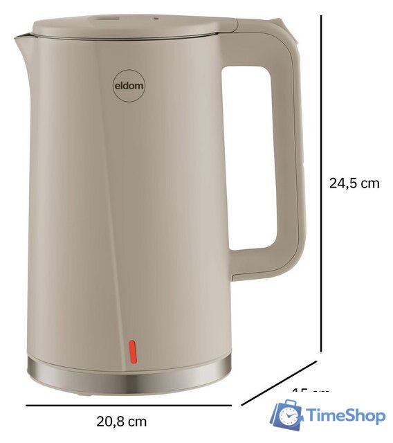 Электрический чайник Eldom C290 (серый) - Изображение №3 — Интернет-магазин Time-Shop