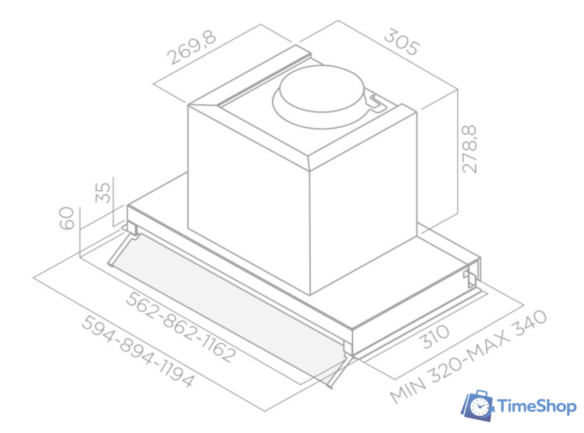 Кухонная вытяжка Elica BOX IN PLUS IXGL/A/120 - Изображение №9 — Интернет-магазин Time-Shop
