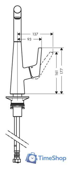 Смеситель Hansgrohe Talis Select S 72820000 - Изображение №3 — Интернет-магазин Time-Shop