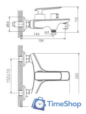 Смеситель Haiba HB60548-8 (белый) - Изображение №2 — Интернет-магазин Time-Shop
