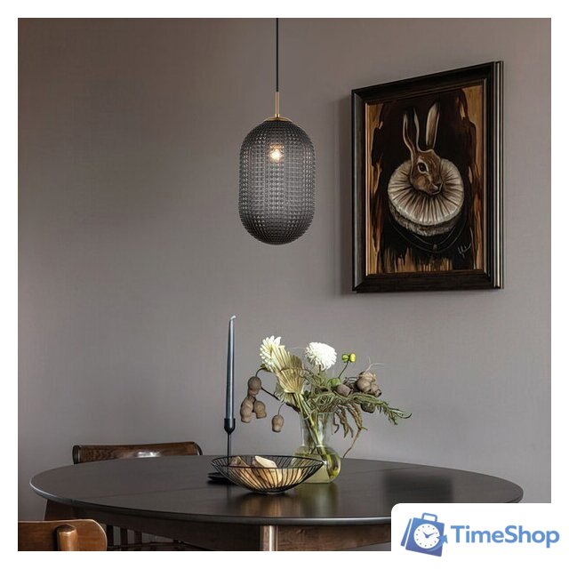 Подвесная люстра Евросвет 50261/1 темно-серый - Изображение №6 — Интернет-магазин Time-Shop