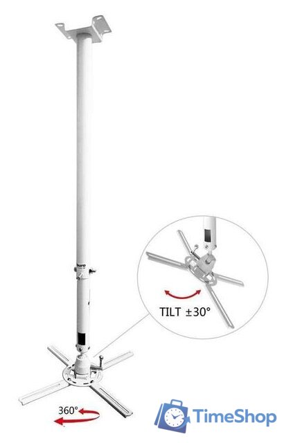 Кронштейн для проектора Buro PR06-W (белый) - Изображение №3 — Интернет-магазин Time-Shop