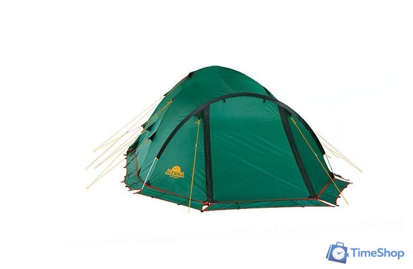 Кемпинговая палатка AlexikA Tower 4 Plus Fib (зеленый) - Изображение №3 — Интернет-магазин Time-Shop