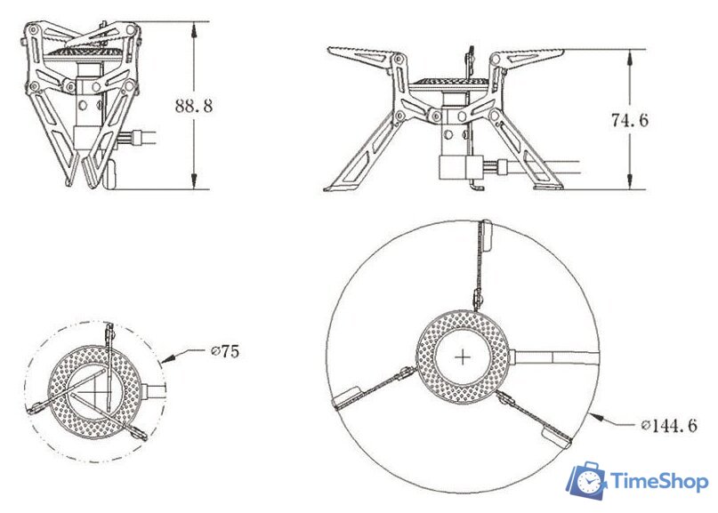Туристическая горелка Fire-Maple Blade FMS-117T - Изображение №2 — Интернет-магазин Time-Shop