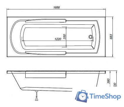 Ванна Aquanet Extra 170x70 (с каркасом и экраном) - Изображение №5 — Интернет-магазин Time-Shop