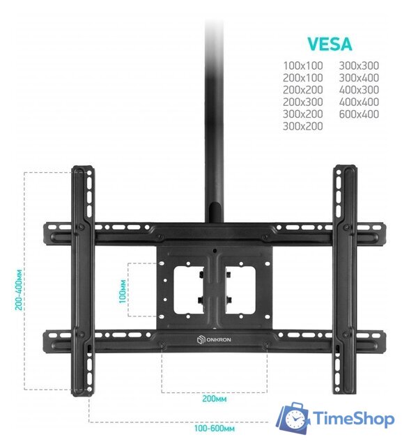 Кронштейн для телевизора Onkron N1L (черный) - Изображение №4 — Интернет-магазин Time-Shop
