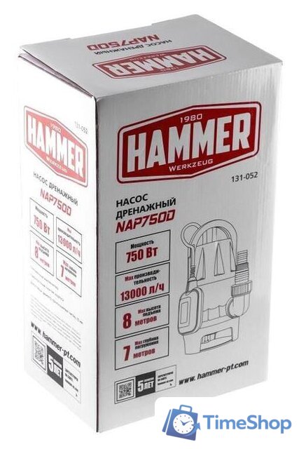 Дренажный насос Hammer NAP750D - Изображение №9 — Интернет-магазин Time-Shop