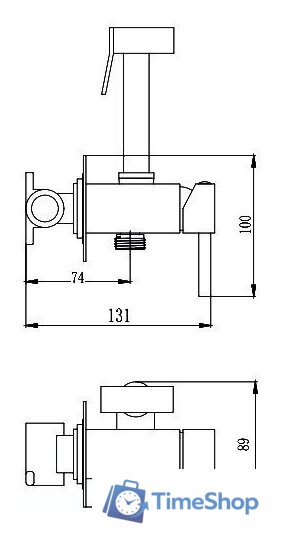 Гигиенический душ Haiba HB5512-4 (бронза) - Изображение №2 — Интернет-магазин Time-Shop