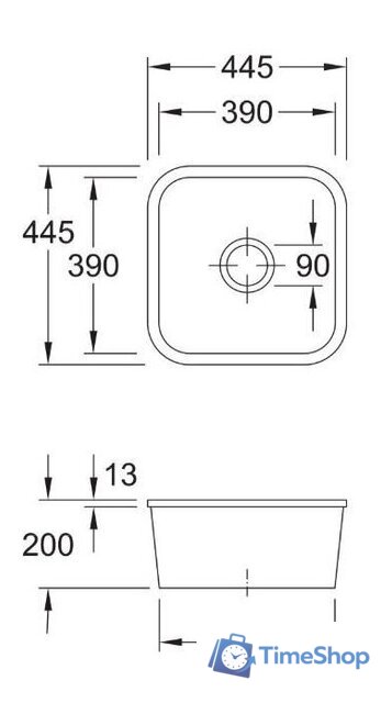 Кухонная мойка Villeroy & Boch Cisterna 50 670302R1 - Изображение №2 — Интернет-магазин Time-Shop