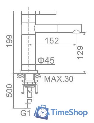 Смеситель Ledeme H52 L1152 - Изображение №2 — Интернет-магазин Time-Shop