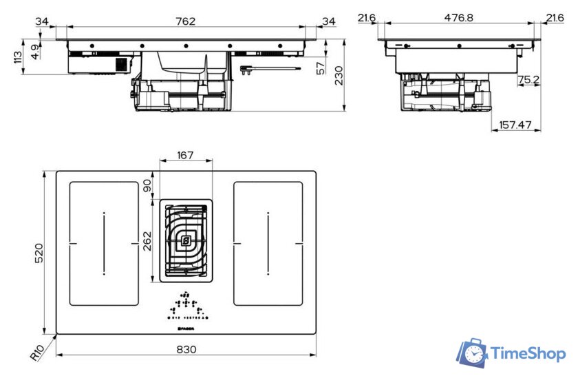 Варочная панель Faber Galileo Smart BK Glass A830 340.0577.694 - Изображение №2 — Интернет-магазин Time-Shop