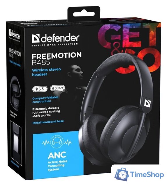 Наушники Defender FreeMotion B485 (черный) - Изображение №10 — Интернет-магазин Time-Shop